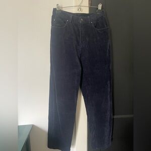 Lauren by Ralph Lauren Navy Corduroy Pants